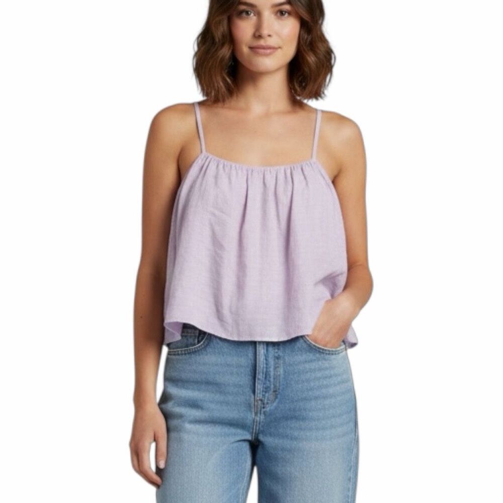 NASTY GAL Women’s Lilac Purple Cropped Flowy Cami Tank Top Size Small (US 2)